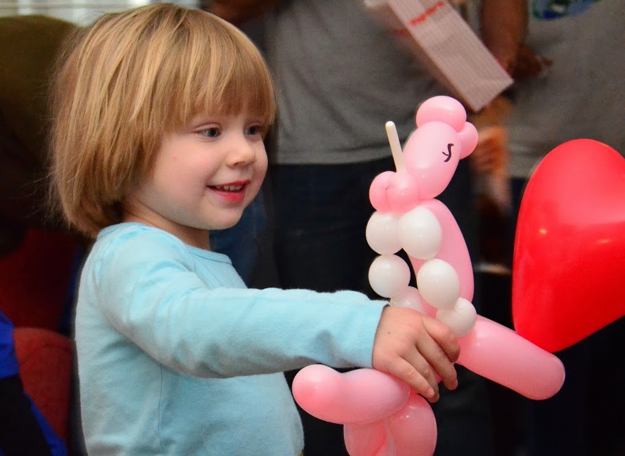 Gregg add expert balloon twisting to his magic shows